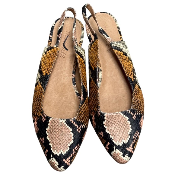 Madewell Shoes - Madewell The Margot Slingback Flat in Snakeskin Embossed Leather Size 7.5